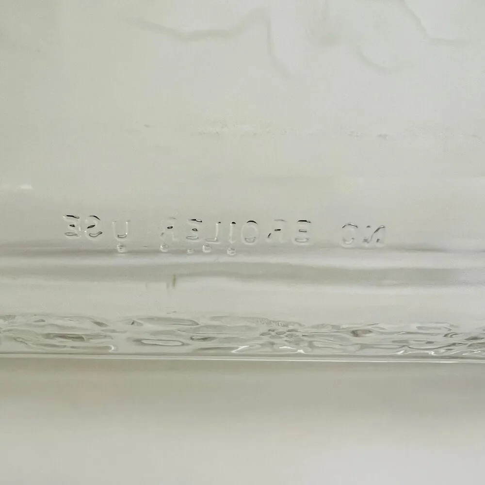PRINCESS HOUSE Fantasia Embossed Poinsettia Floral Glass Square Baking Dish